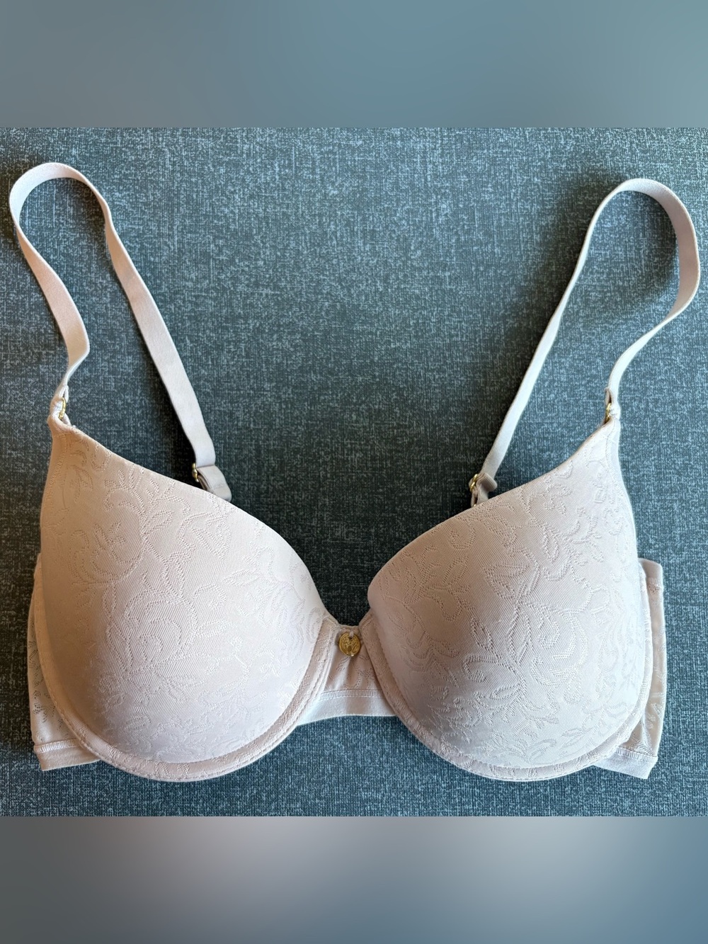 Natori 2-Pack: Sheer Jacquard Underwire Bras in Cafe & Honey Blush, Size 32C